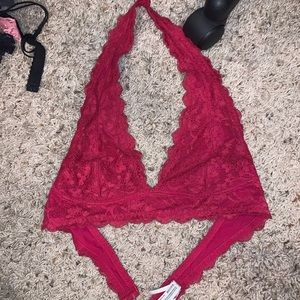 Raspberry halter Free People bralette